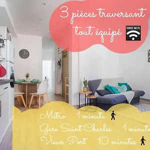 Joli T3 Avec Balcon - Gare St-charles A 50 M Appartement Marseille